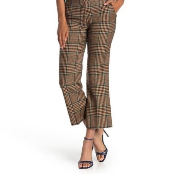 Veronica Beard | Cormac Plaid Wool Blend Trousers Size 0 - Picture 4 of 8